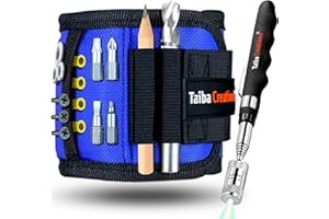TAIBA CREATIONS Regalos para Hombres, Pulsera magnética Artesano 2024 Que Incluye Barra magnética y lápiz para Sujetar Tornillos y Clavos, Ideas de Regalos para el Día del Padre, Día del Hombre, cumpleaños,Papa