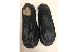 WOLF IMPEX Leather Gymnastic/Training/Dance/Trampoline Shoes Black Black (27 EU)