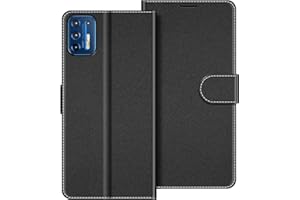 COODIO Phone Case For Motorola Moto G9 Plus, Magnetic Flip Leather Case For Motorola Moto G9 Plus Wallet Case, Black