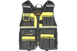STANLEY FMST1-71181 Gilet multitasche FatMax in tessuto traspirante, tasche multiple