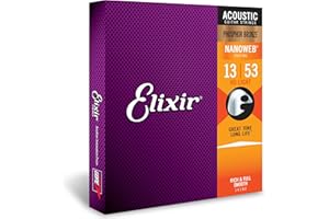 Elixir Phosphor Bronze Acoustic Guitar Strings with NanoWeb Coating