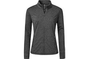 MoFiz Chaqueta Deportiva Mujer Cremallera Sudadera Forro Polar para Deportes