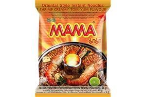 MAMA Instant Noodles Shrimp Creamy, 50 g - Pack of 30