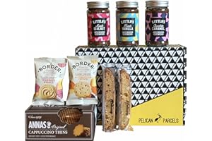 The Perfect Coffee Gift Hamper – 3 Jars of Little's Speciality Coffee, Border Biscuits, Italian Chocolate Chip Biscotti, Anna's Cappuccino Thins - Exclusive to Pelican Parcels