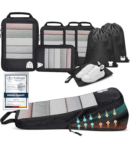 TRIPPED Packing Cubes Set - 2-tlg Kompressions-Würfel Für Reisegepäck