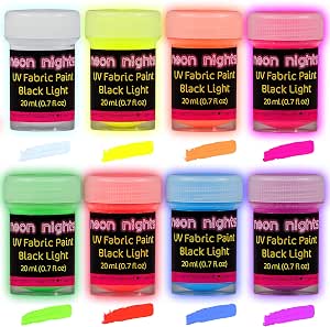 Teekerwan UV-Neon-Körperfarbe – 6 Farben, Fluoreszierend, Leicht Abwaschbar