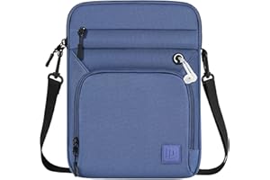 Dadanism 9-11" Bolsa Protectora de Tableta con Correa Hombro para iPad 10.ª Gen 10,9", iPad Air 11", iPad Pro 11" M4, iPad 9/8/7.ª Gen 10,2", iPad Air 5/4 10,9", Galaxy Tab A9+ 11", Azul Oscuro
