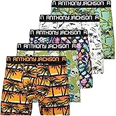 Anthony Jackson Likralı 5'li-3'l&uuml; Kutu Desenli Premium Erkek Boxer Palm Horizon