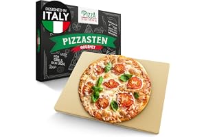 Pizza Divertimento Pizzasten för ugn och grill - Tillverkad av kordierit - Stor pizzasten för krispig botten och saftig fylln
