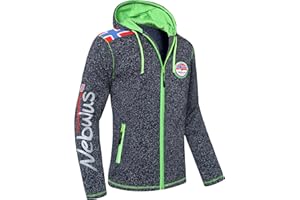 Nebulus Herren Fleecejacke NORSKA, warme Fleece Jacke, mit langem Full-Zip Reißverschluss