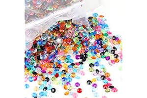 HOINY Diamanten Deko, 2000 Stück Bunt Acryl Kristallsteine mit Organzabeutel, Brillanten Streudeko Diamanten für Hochzeit Tisch Grußkarten Telefon (6mm, Ca.22 Farben)
