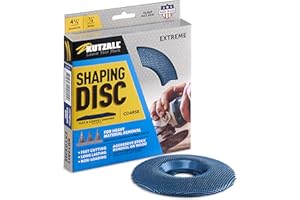 Kutzall Extreme Shaping Disc - Coarse, 4-1⁄2" (114.3mm) Diameter X 7⁄8" (22.2mm) Bore - Woodworking Angle Grinder Attachment for DeWalt, Bosch, Milwaukee, Makita. Abrasive Tungsten Carbide, SD412X90