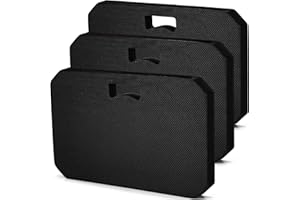 Hacaroa 3 Pack Thick Kneeling Pad, EVA Foam Garden Kneeler Comfortable Knee Pad Cushion for Work, Gardening, Baby Bath, Exercise, Yoga, Water Resistant, Black
