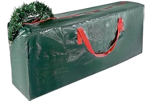 REDSTAR Bolsa de almacenamiento para árbol de Navidad de 9 pies, soporte grande para árbol de Navidad verde con cremallera y asas de transporte, decoración de Navidad, soporte de almacenamiento artificial