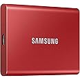 SAMSUNG T7 Portable SSD 500GB - Up to 1050MB/s - USB 3.2 External Solid State Drive, Red (MU-PC500R/AM)