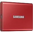 Samsung T7 Portable SSD - 500 GB - USB 3.2 Gen.2 External SSD - Metallic Red (MU-PC500R/WW), Unità a stato solido