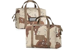 Savior Equipment Mini Hauler Tactical Munition Duffle Bag Firearm Munition Loose Sac Carrier EDC Pouch ID Patches Included Chocolate Chip Camo