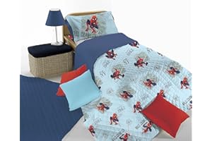 HERMET Spiderman Single Quilted Cotton Bedspread 170 x 270 cm Official Product