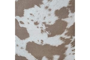 Panini Tessuti, Tessuto Finta Pelle Mucca - venduto a Mezzo Metro x 140 cm (Larghezza Fissa) - 1 qtà=50cm; 2qtà=100 cm. Ideale per divani, poltrone e accessori