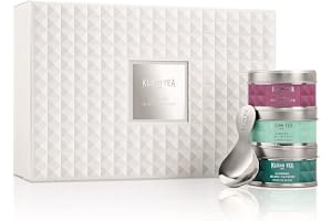 Kusmi Tea - Alain Ducasse-kollektionen - 8 miniatyrförpackningar med naturliga teer från Asien + tesked - Sortiment av ekologiska teer - Grönt te och svart te - Presentidé för män och kvinnor - 8 förp