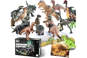 TOY CHOI'S Dinosaur Toys - 20 Packs Realistic Dinosaur Figures Plastic Play Set with Book, Educational Toy for boys age 3 4 5 6 7 8 with Baby Dino Eggs, Birthday Party Gift for Kids and Girls