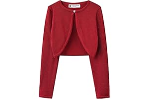 BlackButterfly Niñas Manga Larga Brillante Bolero Cárdigan