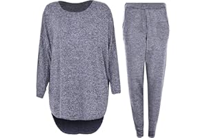 RG CLOTHING 2 Piece Track Suit Set High Low Top and Bottoms Casual Loungewear Sweatshirt Joggers Set