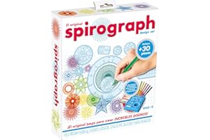 World Brands Spirograph Design Set, kit de dessin, travaux manuels, pochoirs pour peindre, mosaïques pour enfants, apprentissage du dessin, cadeaux pour enfants, multicolore (80978)