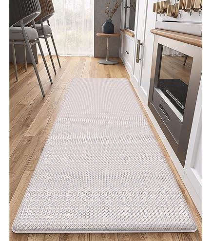 GDJSMIN Küchenteppich Set - Bergmotiv & Rutschfeste Unterseite