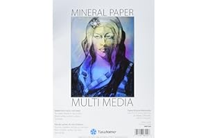 Yasutomo Multi-Media Mineral Paper Pad 9 X 12-inch 20 Sheets, Acrylic, Multicolour, 0.15x9.5x12.25 cm