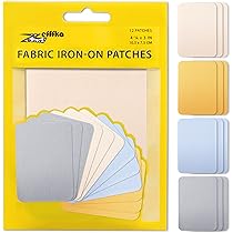 Toppe Termoadesive ZEFFFKA 2 PACK Toppe Tessuto Decorazione E Riparazione Stirabili Dentro & Fuori Incollate Fortemente 100% Cotone Colore Assortite 14 Pezzi Dimensioni Toppe Stirabili Riparazione Jeans