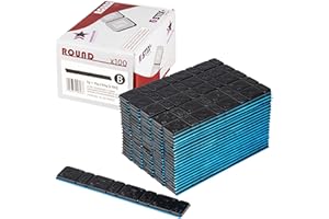 Stix Pesos adhesivos Rounded Slim, 800 unidades de 5 g + 10 g, 100 tiras de 60 g, galvanizadas, 3,5 mm, color negro