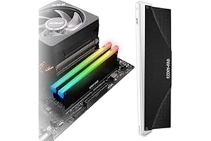 EZDIY-FAB 5V ARGB Memory RAM Cooler DDR Heatsink for DIY PC Game MOD DDR3 DDR4 (Compatible with ASUS Aura Sync,GIGABYTE RGB Fusion and MSI Mystic Light Sync)-1 Pack