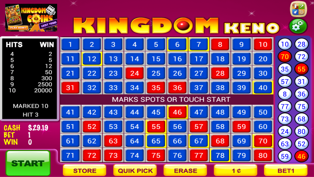 Kingdom Keno Video Keno Casino Game Amazon.de Apps für Android