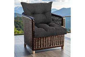 ‎SLIPIO SLIPIO Outdoor Cushion for Garden Furniture, Weatherproof Seat Cushion 60 x 60 cm and Back Cushion 60 x 40 cm, Cushion Set for Garden Chairs, High Füllpro+ Filling, Lounge Cushions Chair, Garden Bench