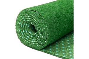 TAPISO Magic Forest Rasenteppich Kunstrasen Grün Balkon Terrasse Garten Outdoor Indoor Meterware Kunststoffrasen Teppich Echtrasenoptik Wetterfest 400 x 130 cm