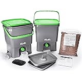 Bokashi Organico 2er Set - 2 x 16 Liter mit Ferment - Innovativer Bio Abfalleimer - Biomülleimer - Komposteimer für Küchenabf