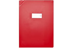 OXFORD Protège-Cahier Strong Line 24x32cm PVC Opaque 15/100ème Rouge