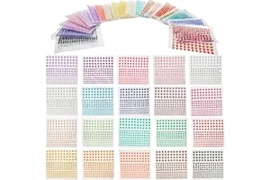 GYDERY BRILLANTES para la CARA (3440 ud) - 20 COLORES - Brillos para la cara - Glitter Bar Boda - Pegatinas cara Brillantes Festival - Brilli Brilli cara - Brillantes para el PELO - Gemas faciales ADHESIVAS