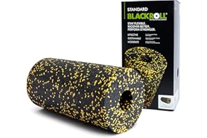 BLACKROLL® STANDARD Rouleau pour Fascia Original (30 x 15 cm), Rouleau de fitness pour automassage du dos et des jambes, Efficace pour l´entrainement fonctionnel, dureté moyenne, Fabriqué en Allemagne