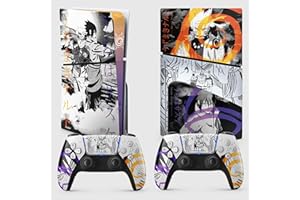 FFRAME Sticker PS 5 Slim Hokage, Autocollant PS 5 Manga, Console et Manette, Edition Slim Disque, Skin Hokage PS 5 (2 Manettes)