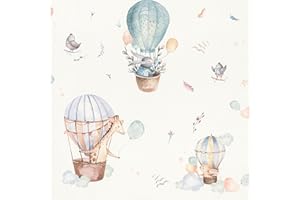 Rasch Papel pintado 300512 – Papel pintado con motivos infantiles en color azul, 10,05 m x 0,53 m (largo x ancho), color azul