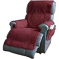easylife lifestyle solutions Fleece Recliner Chair Cover | Protects Recliners from Spills And Stains | Slip-Resistant Backing, Elasticated Straps To Hold In Position - Chair Covers For Armchairs