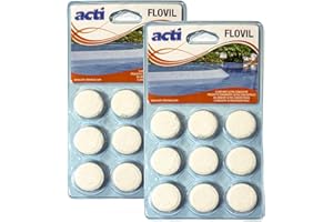 PISCINAS DECOYTEC Kit 2 UDS. Flovil Clarificante ultraconcentrado Blister de 9 Pastillas