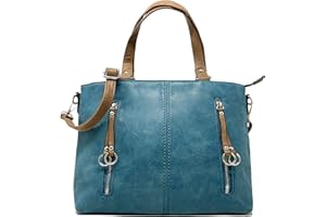 SAVVY STREET Medium Size Classic Designer Handbags for Women Beautiful Ladies Top Handle Fashion Grab Bag with Long Detachable Adjustable Shoulder Strap.