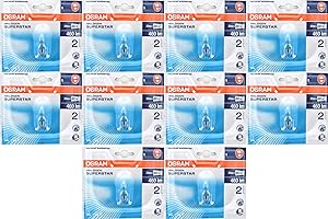Lot de 10 ampoules halogènes Osram Eco - À intensité variable - Puissance : 33 W ~ 40 W - Luminosité : 460 lm - Culot : G9 - Couleur : 2700 K, blanc chaud