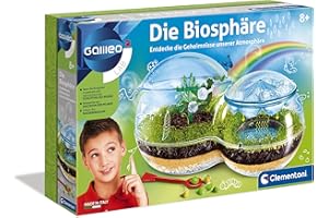 Clementoni Galileo Lab – biosfera, zestaw eksperymentów dla małych ogrodników hobbystycznych, botaniki i biologii dla dzieci od 8 lat, ekscytujący model do domu od Clementoni 59119