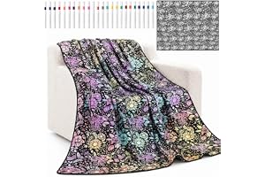 DIY Målduk att färglägga 156 × 125 cm med 24 tvättbara markörer, blommor