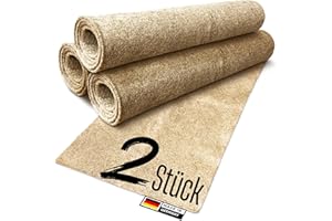 ProFlora® Nagerteppich aus 100% Hanf - Biologisch abbaubare Hanfmatten für Nager wie Kaninchen, Meerschweinchen und Hamster (100 x 50 cm, 5 mm dick, 2 Stück)