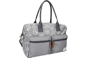 VADOBAG Bolsa Cambiador DE PAÑAL Mickey Mouse Disney - 40x28x16cm - Gris Claro 088-0899
